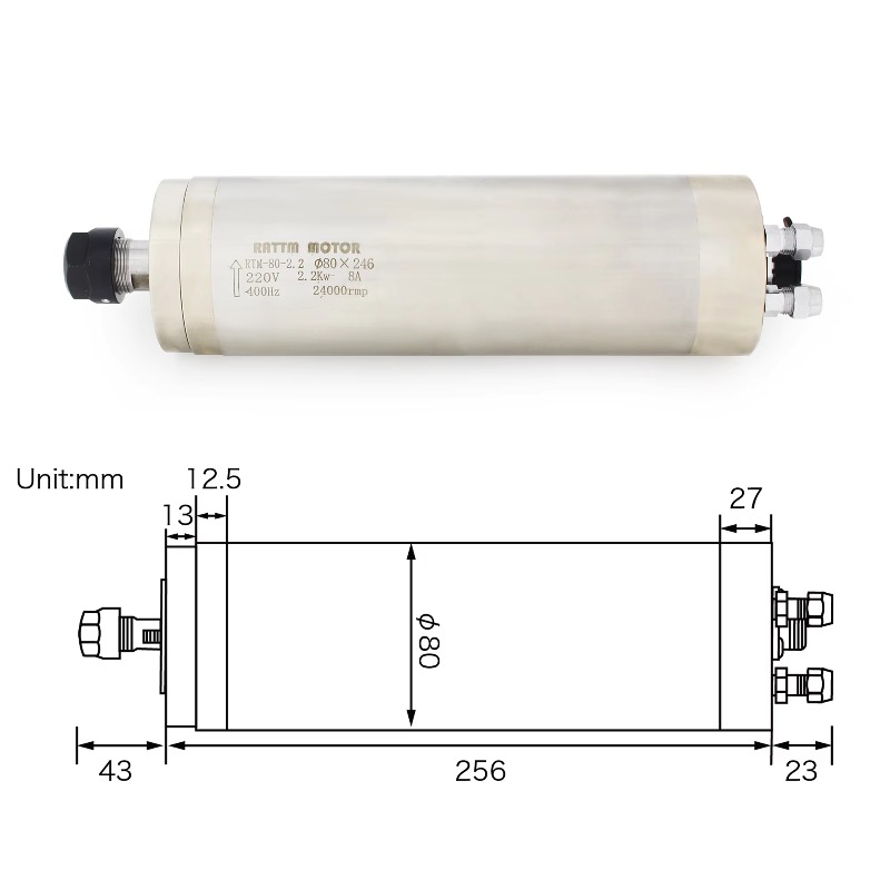 CNC-Fräser-Set, wassergekühlte – 2.2Kw Water Cooled Spindle Kit Vfd Bewertung und Preis