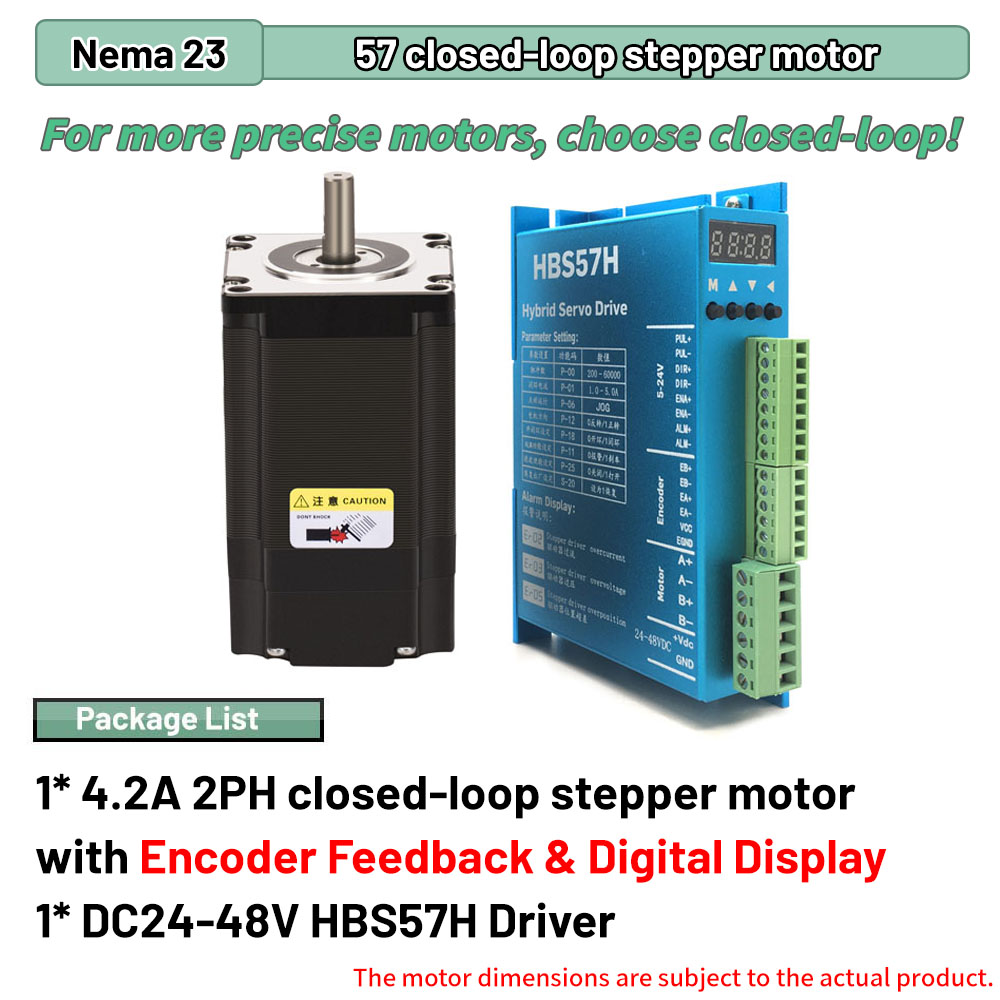 Nema23 57mm Schrittmotor-Kit m – Nema 23 Closed Loop Stepper Motor Driver Kit Bewertung und Preis