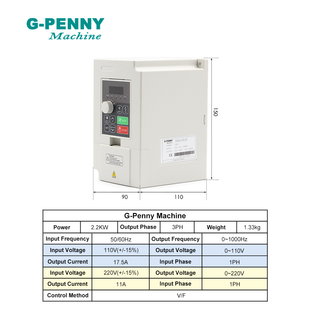 2,2 kW G-Penny Wassergekühlter – 2.2Kw Water Cooled Spindle Kit Vfd Bewertung und Preis